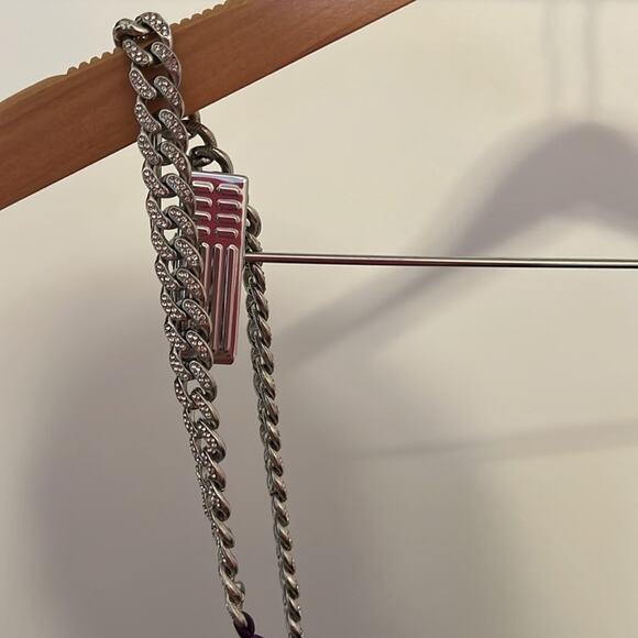 Zara Purple Dress with Chain Rhinestone Straps Adjustable Length Size XS - Picture 11 of 14